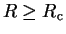 $R\gtrsim R_\mathrm{c}$