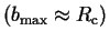 $(b_{\max}\approx R_\mathrm{c})$