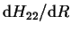 $\dr H_{22}/\dr R$