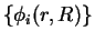 $\{ \phi_i(r,R)\}$