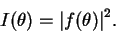 \begin{displaymath}I(\theta) = \big\vert f(\theta)\big\vert^2.
\end{displaymath}